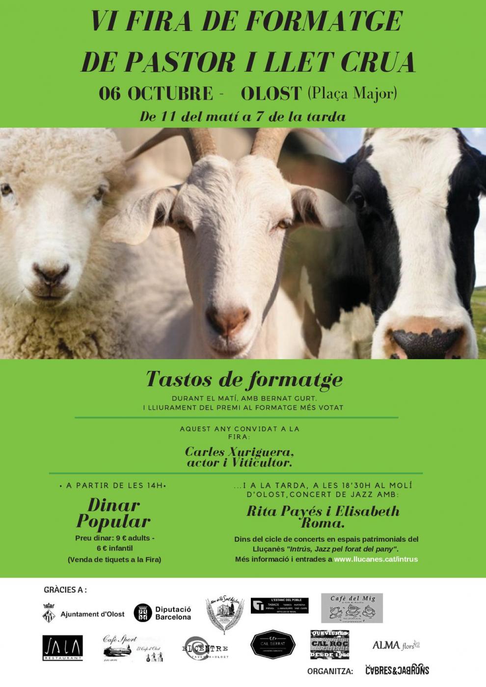 6a Fira del Formatge de pastor i llet crua a Olost